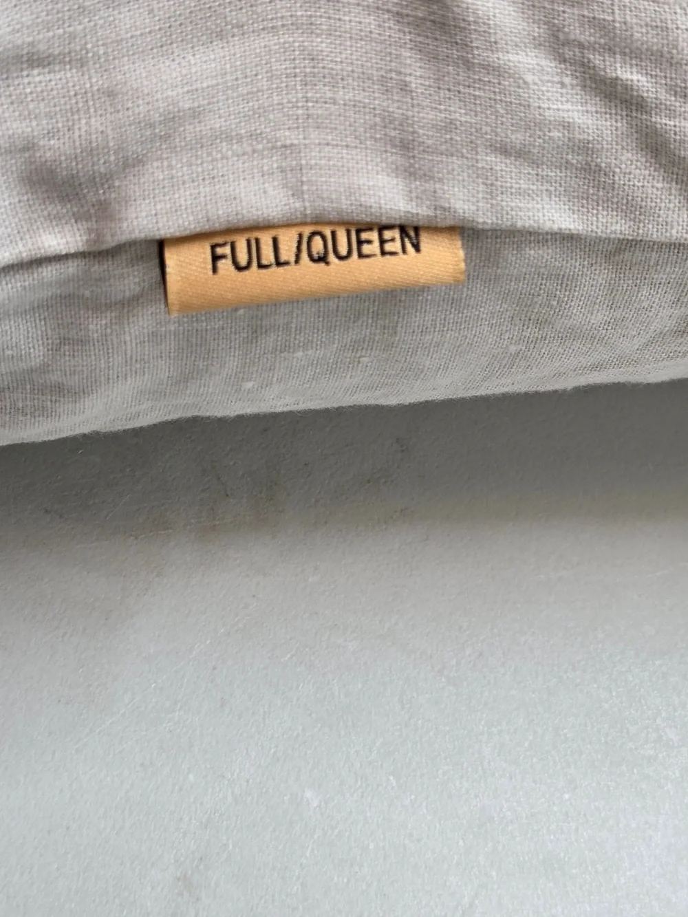 QUINCE European Linen Double Flange Duvet Cover Full/Queen Sand 8916